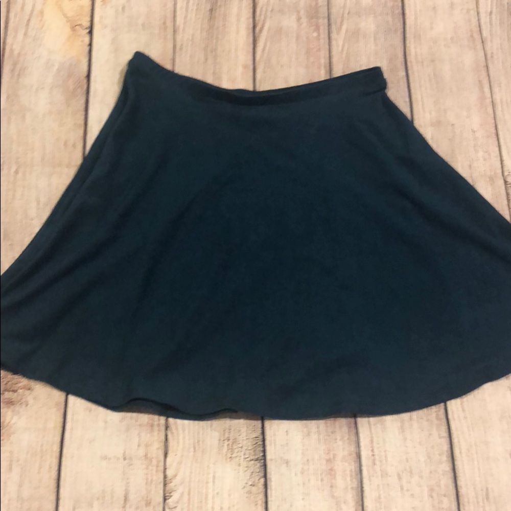 BLUE suede like SKIRT, XS